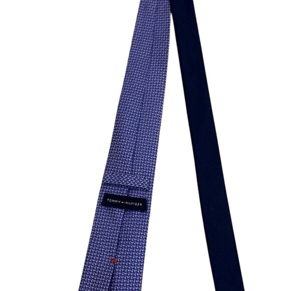 Tommy Hilfiger Purple Blue Patterned Neck Tie 3" Width - Picture 2 of 2